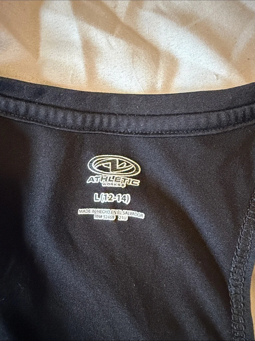 Athletic Works Black Racerback Tank Top - Picture 2 of 3